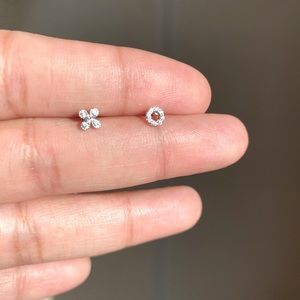 Helix earrings - sterling silver - set of 2